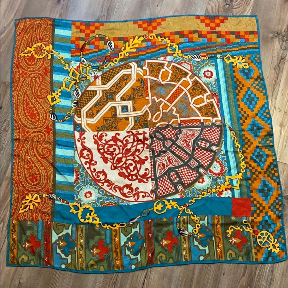Vintage Louis Feraud silk scarf large square